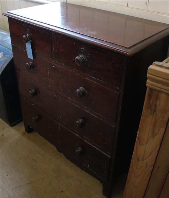 Victorian pine chest of drawers